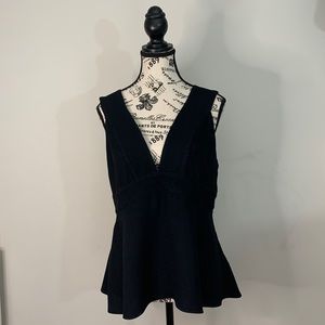 Trouve Women Blouse Nordstroms Black Sleeveless Top Size: L